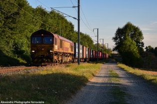 Class 66 et Ferrovergne la 66032 assure le Ferrovergne