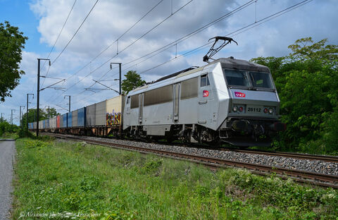 BB 26112 Grise Train St Germain des Fossés Triage-St Pierre des Corps pour la BB 26112 grise