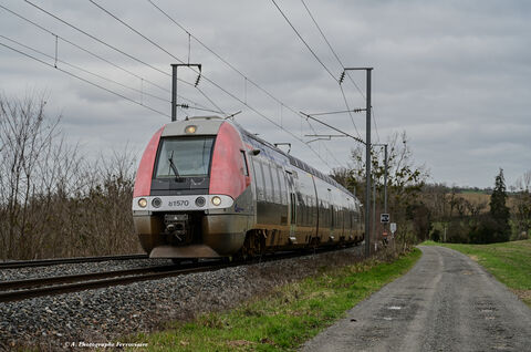 BGC 81570 TER n°875504 Moulins/Allier Clermont-Ferrand avec le BGC 81570 livrée Bourgogne.